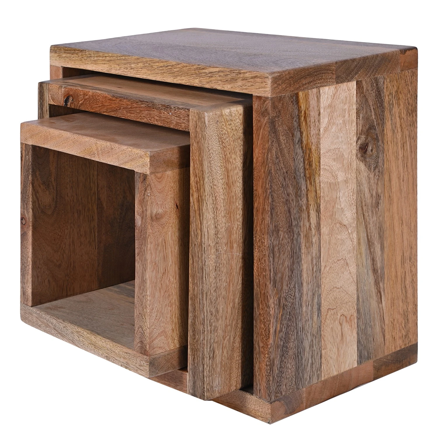 Ars Natura Beistelltisch Troon (3er-Set) - Mango massiv - Mango 1 Ars Natura Beistelltisch Troon (3er-Set) - Mango massiv - Mango