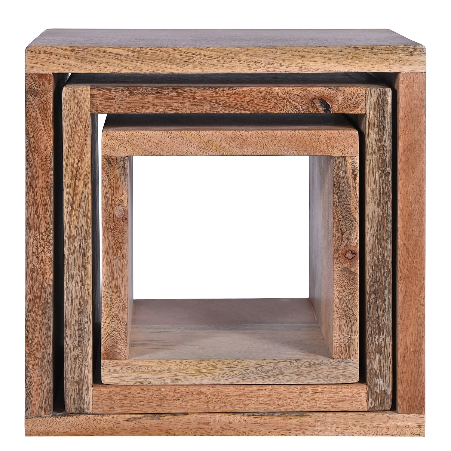 Ars Natura Beistelltisch Troon (3er-Set) - Mango massiv - Mango 2 Ars Natura Beistelltisch Troon (3er-Set) - Mango massiv - Mango – Bild 2