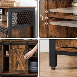 Red Living Kommode Hazlet II - Braun / Schwarz -Wohnzimmermöbel boutique en ligne 1000283942 210810 15023700068 DETAILS P000000001000283942