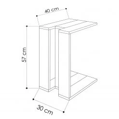 Loftscape Beistelltisch Malika - Weiß -Wohnzimmermöbel boutique en ligne 1000284335 210809 06083100056 SKETCH DETAILS P000000001000284335 sketch