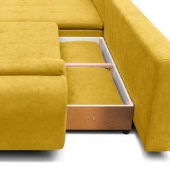 Loftscape Ecksofa Borga - Flachgewebe - Flachgewebe Sole: Senfgelb - Longchair davorstehend links -Wohnzimmermöbel boutique en ligne 1000284415 210810 14505000155 DETAILS P000000001000284415