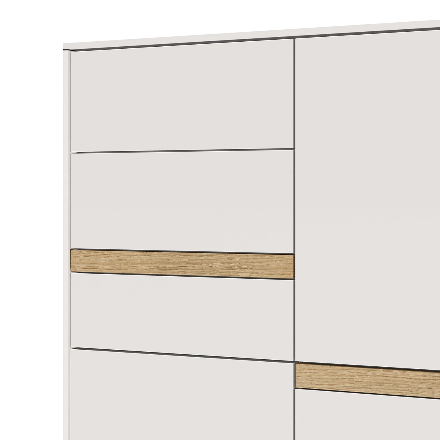 GWINNER Highboard Calea I - Echtholzfurnier - Matt Weiß / Eiche 3 GWINNER Highboard Calea I - Echtholzfurnier - Matt Weiß / Eiche – Bild 3