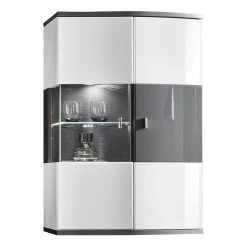 Loftscape Hängevitrine Intento - Hochglanz Weiß / Anthrazit