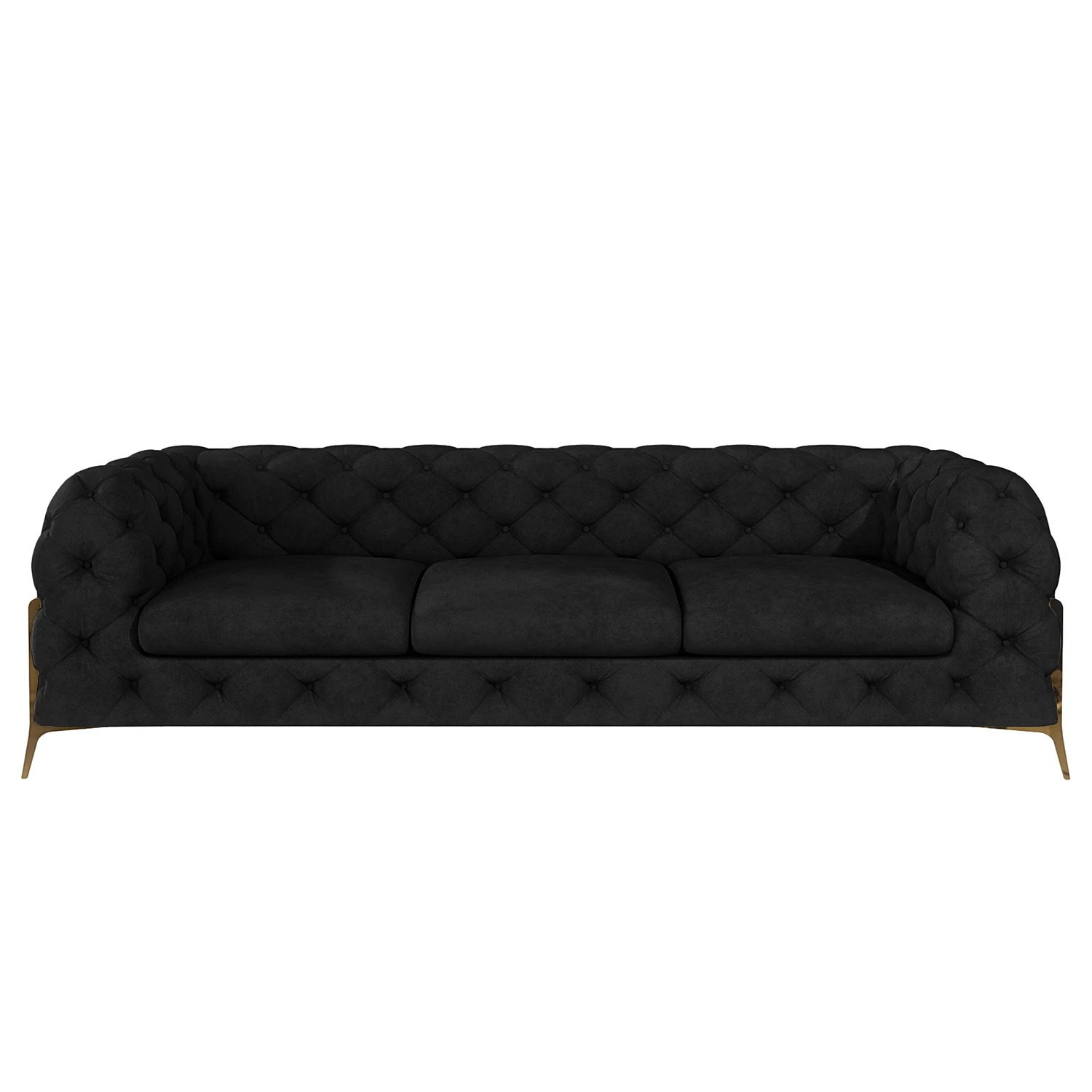 Jack & Alice Sofa Laviva II (3-Sitzer) - Samt Ravi: Schwarz 4 Jack & Alice Sofa Laviva II (3-Sitzer) - Samt Ravi: Schwarz – Bild 4