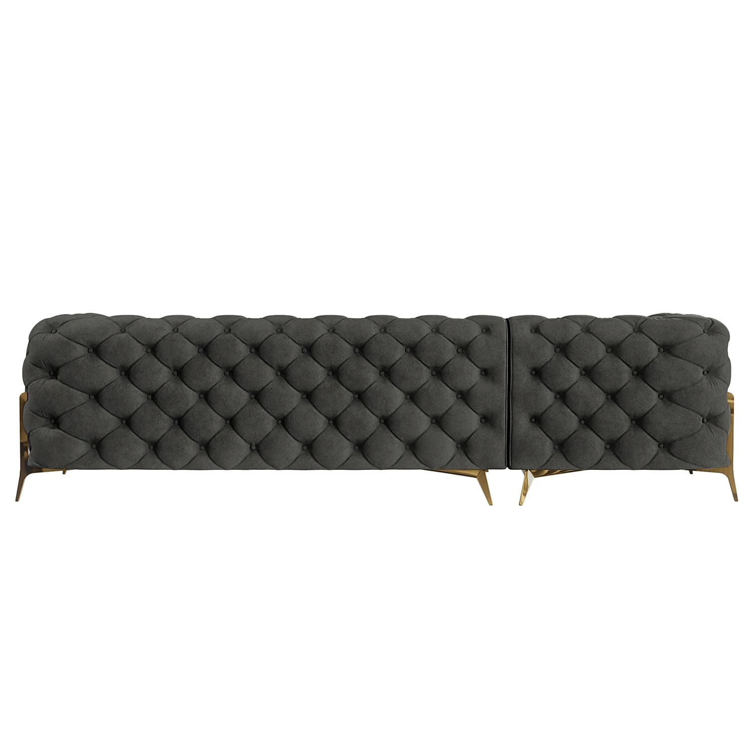 Jack & Alice Ecksofa Laviva II - Samt Ravi: Anthrazit - Breite: 305 cm - Ottomane davorstehend links 3 Jack & Alice Ecksofa Laviva II - Samt Ravi: Anthrazit - Breite: 305 cm - Ottomane davorstehend links – Bild 3