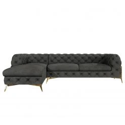 Jack & Alice Ecksofa Laviva II - Samt Ravi: Anthrazit - Breite: 305 cm - Ottomane davorstehend links 8 Jack & Alice Ecksofa Laviva II - Samt Ravi: Anthrazit - Breite: 305 cm - Ottomane davorstehend links -Wohnzimmermöbel boutique en ligne 1000288637 210928 11431300390 DETAILS P000000001000288637