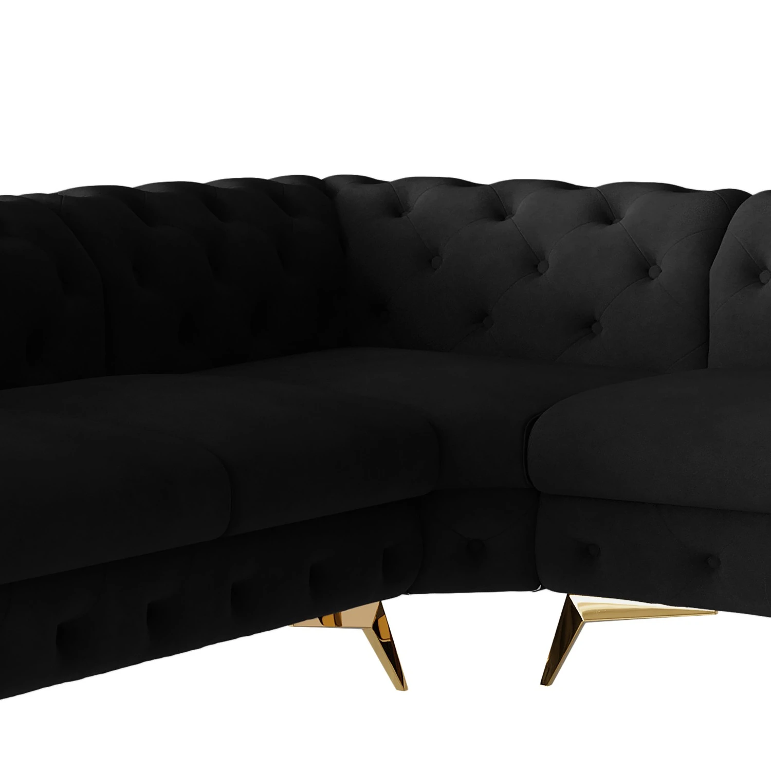 Jack & Alice Ecksofa Laviva V - Samt Ravi: Schwarz - 323 x 200 cm - Ausrichtung rechts 5 Jack & Alice Ecksofa Laviva V - Samt Ravi: Schwarz - 323 x 200 cm - Ausrichtung rechts – Bild 5