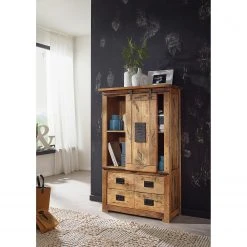 Ars manufacti Highboard Hayes - Mango massiv / Eisen - Mango / Schwarz -Wohnzimmermöbel boutique en ligne 1000290215 211012 125040000024 MOOD DETAILS P000000001000290215 mood