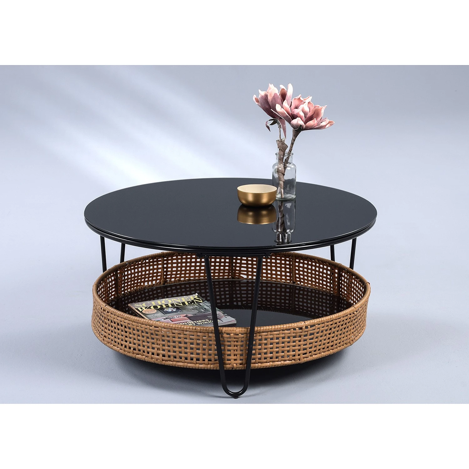 Loftscape Couchtisch Ginessa - Glas / Metall - Hellbraun 2 Loftscape Couchtisch Ginessa - Glas / Metall - Hellbraun – Bild 2