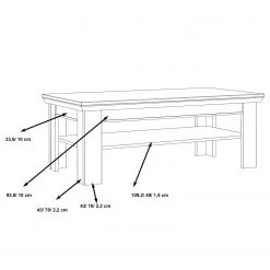 Ridgevalley Couchtisch Kimbark - Pinie Weiß Dekor -Wohnzimmermöbel boutique en ligne 1000295060 210924 143045000517 SKETCH DETAILS P000000001000295060 sketch