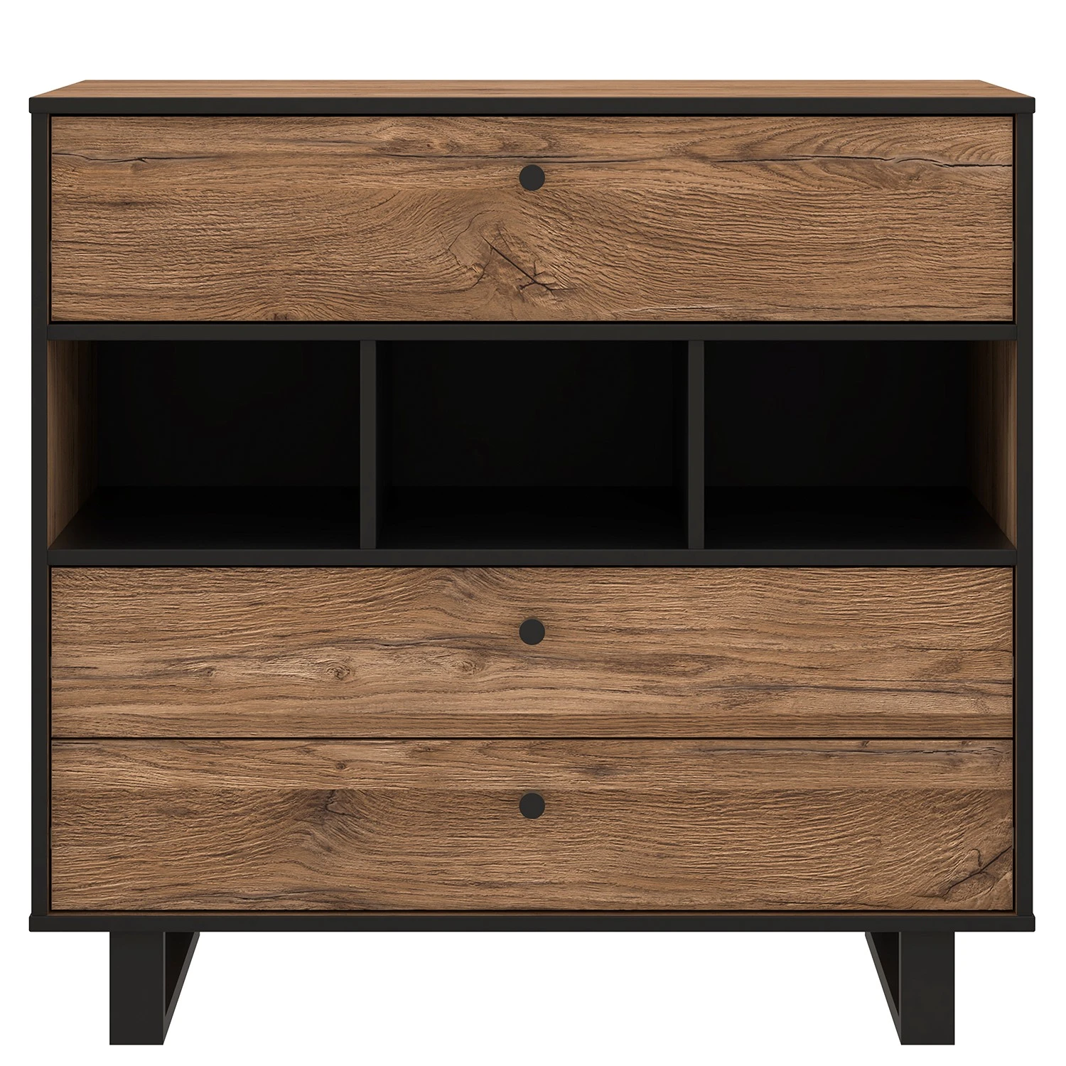 Red Living Kommode Trylith - Eiche Rustikal Dekor / Schwarz 3 Red Living Kommode Trylith - Eiche Rustikal Dekor / Schwarz – Bild 3