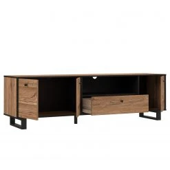 Red Living TV-Lowboard Trylith - Eiche Rustikal Dekor / Schwarz -Wohnzimmermöbel boutique en ligne 1000295078 211125 14485300049 DETAILS P000000001000295078