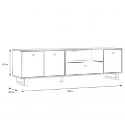 Red Living TV-Lowboard Trylith - Eiche Rustikal Dekor / Schwarz -Wohnzimmermöbel boutique en ligne 1000295078 211125 144853000520 SKETCH DETAILS P000000001000295078 sketch