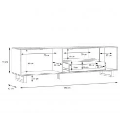 Red Living TV-Lowboard Trylith - Eiche Rustikal Dekor / Schwarz -Wohnzimmermöbel boutique en ligne 1000295078 211125 144853000522 SKETCH DETAILS P000000001000295078 sketch