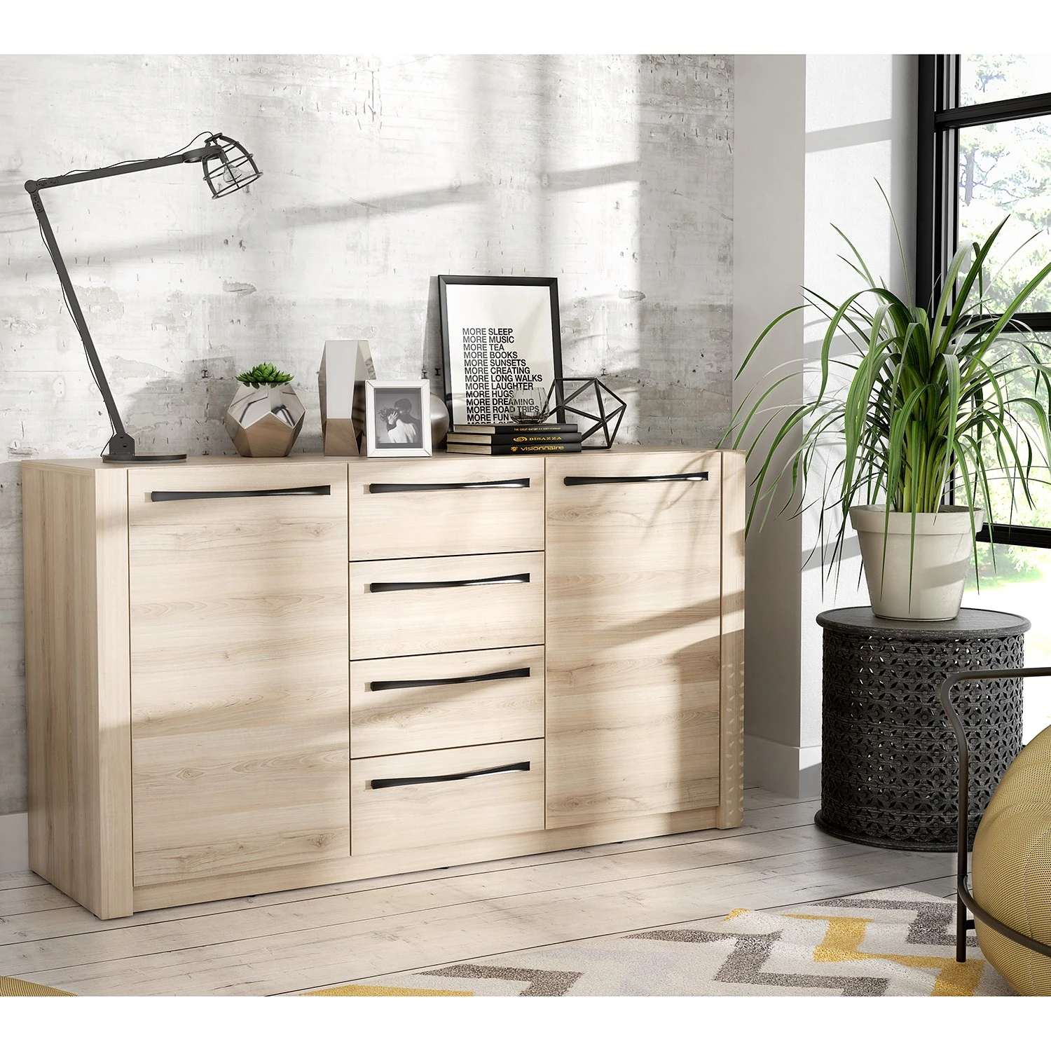 Loftscape Sideboard Truth - Eiche Sonoma Dekor 2 Loftscape Sideboard Truth - Eiche Sonoma Dekor – Bild 2