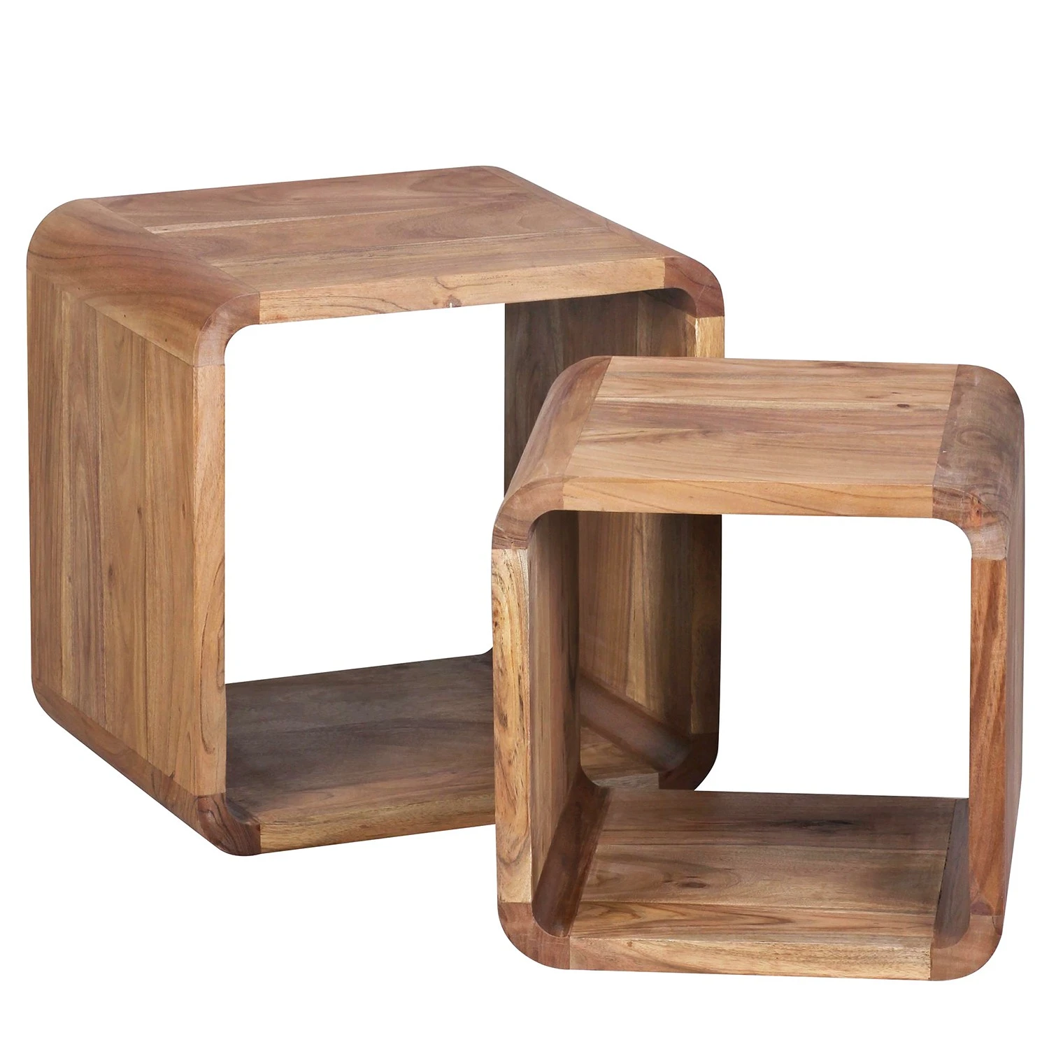 Ars Natura Beistelltisch Bornh (2er-Set) - Akazie massiv 1 Ars Natura Beistelltisch Bornh (2er-Set) - Akazie massiv