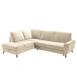 Loftscape Ecksofa Chanly - Microfaser Faria: Kashmir - Ottomane davorstehend links - Mit Schlaffunktion