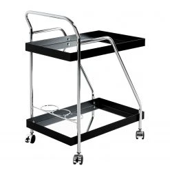 Loftscape Servierwagen Altamura - Glas / Metall - Schwarz / Chrom -Wohnzimmermöbel boutique en ligne 1000297665 211005 07575300057 DETAILS P000000001000297665