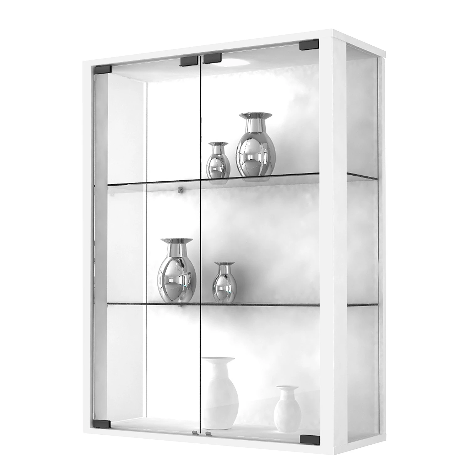 VCM Hängevitrine Udina - Weiß - Ohne Beleuchtung 1 VCM Hängevitrine Udina - Weiß - Ohne Beleuchtung