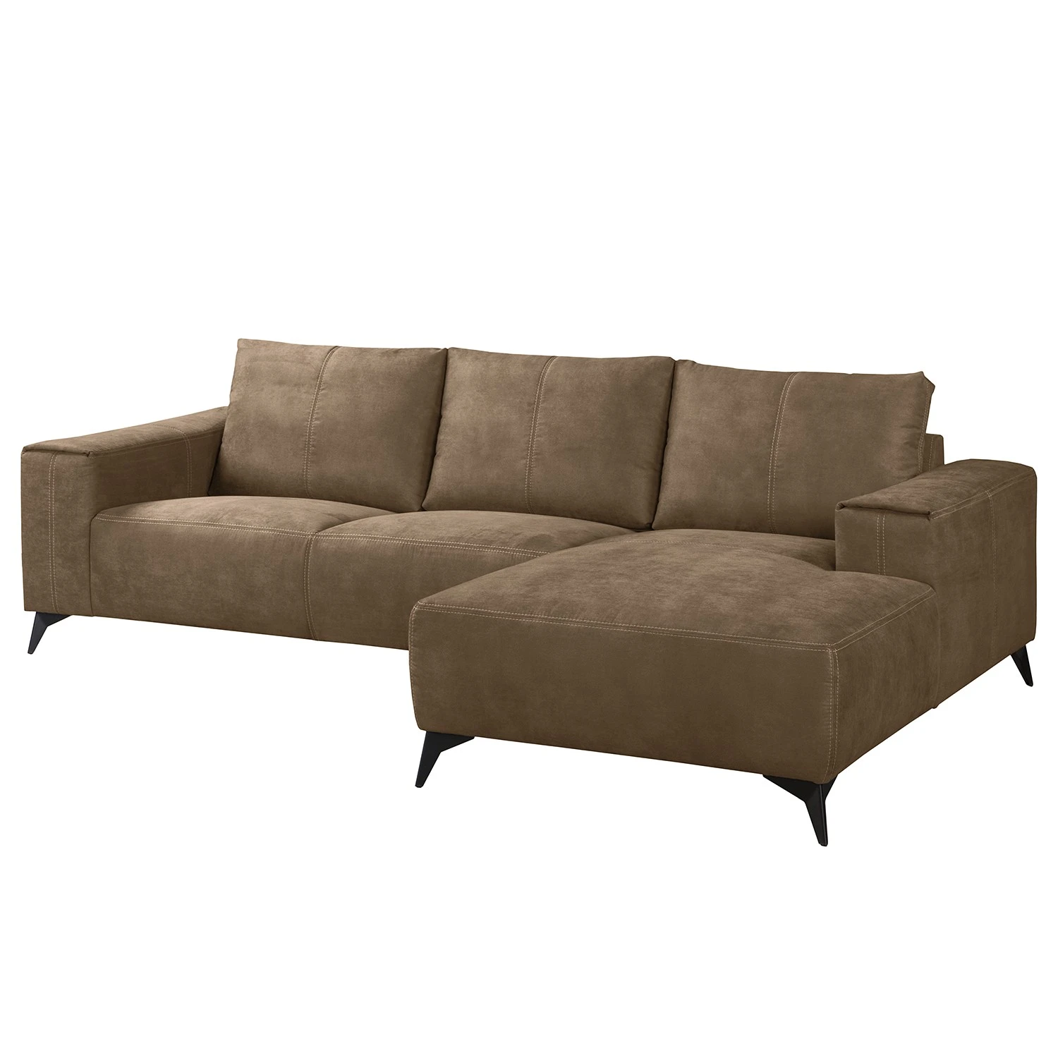 Loftscape Ecksofa Gatsby - Antiklederlook - Microfaser Zaira: Havanna - Longchair davorstehend rechts 3 Loftscape Ecksofa Gatsby - Antiklederlook - Microfaser Zaira: Havanna - Longchair davorstehend rechts – Bild 3
