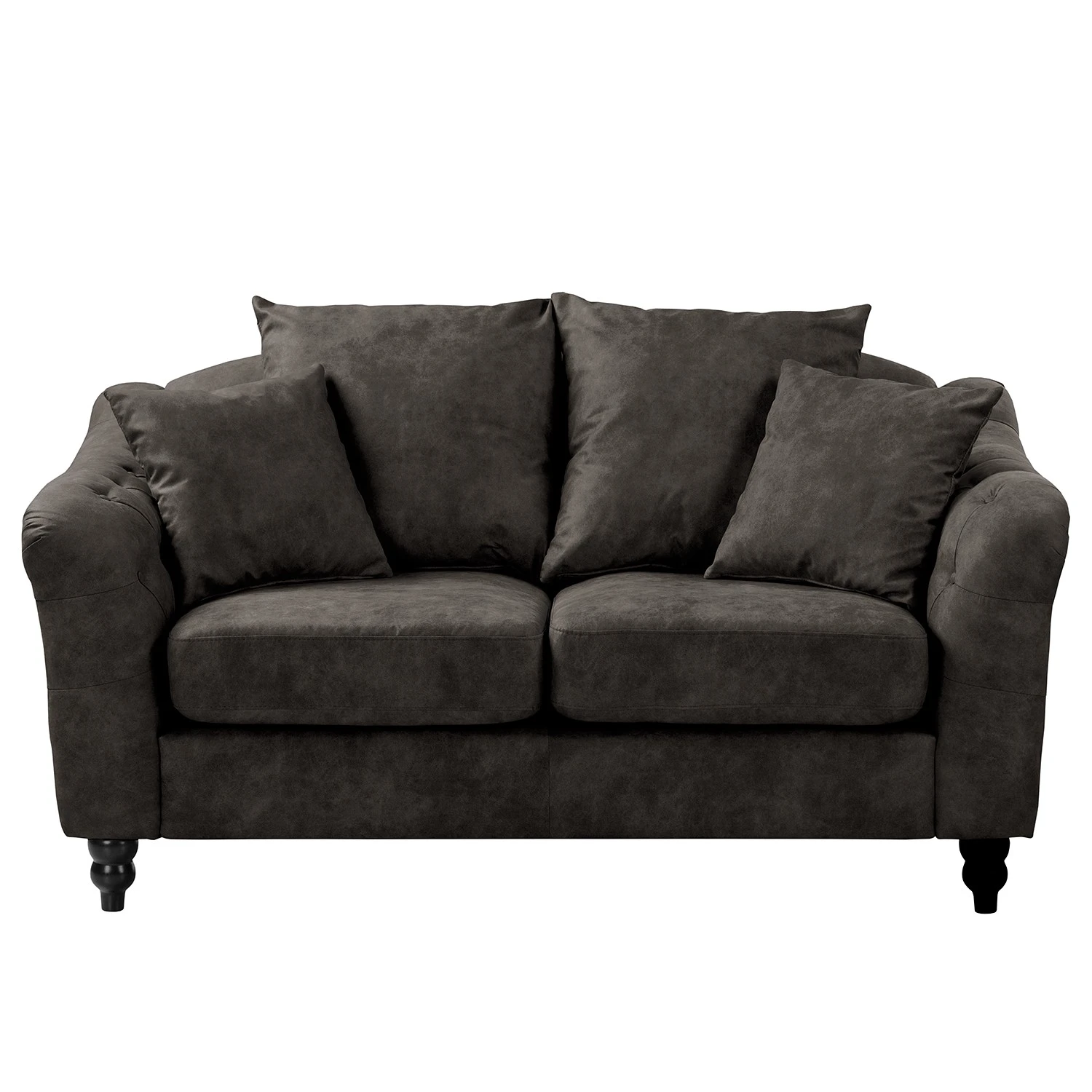 Red Living Sofa Lovis (2-Sitzer) - Microfaser Rica: Grau 2 Red Living Sofa Lovis (2-Sitzer) - Microfaser Rica: Grau – Bild 2