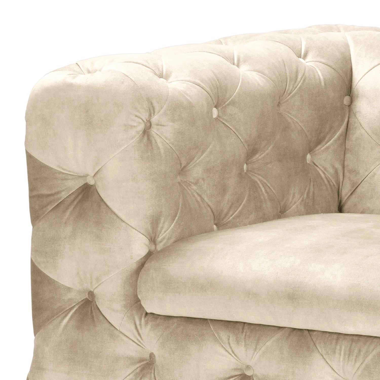 Red Living Sofa Merlin (2-Sitzer) - Samt Tomi: Creme 5 Red Living Sofa Merlin (2-Sitzer) - Samt Tomi: Creme – Bild 5