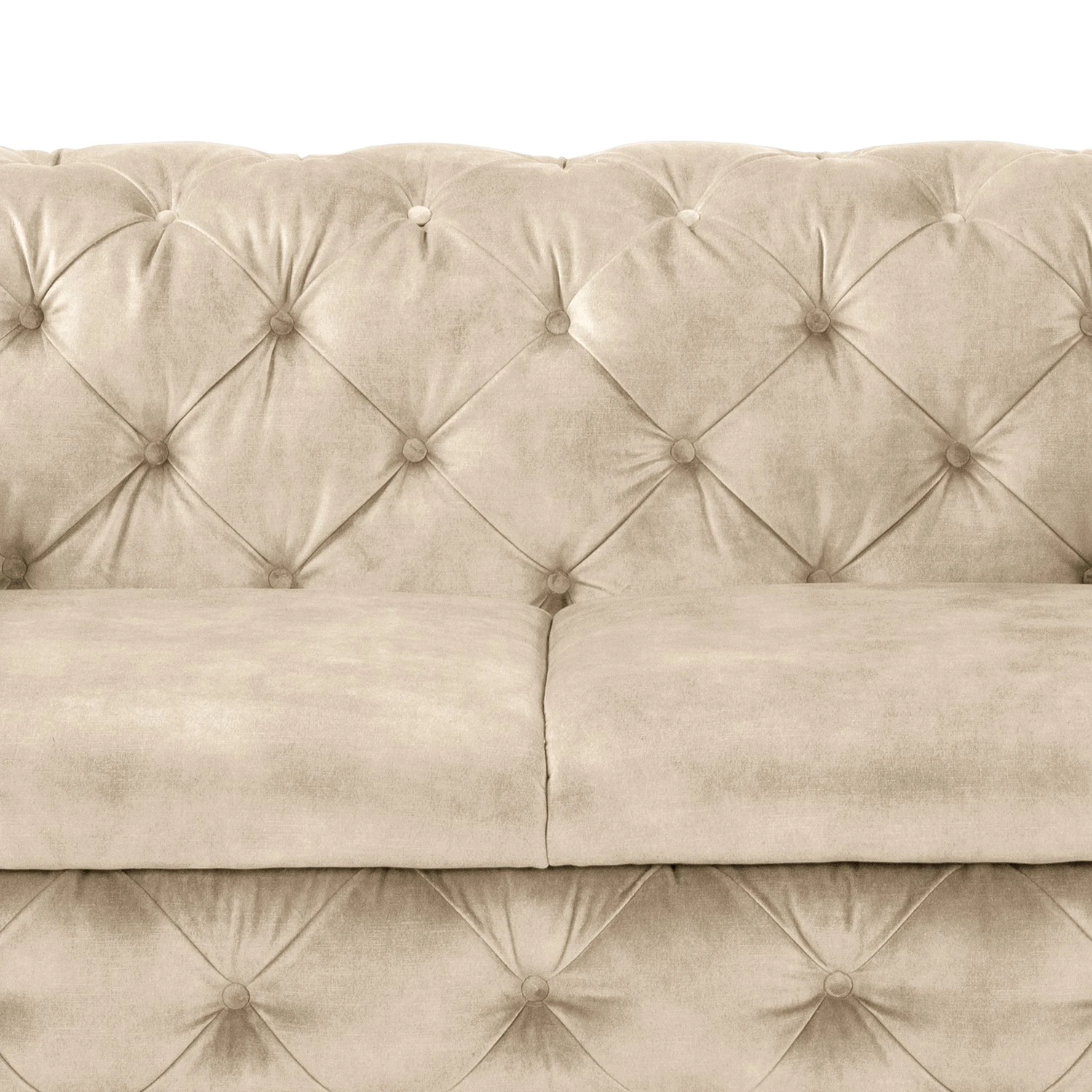 Red Living Sofa Merlin (2-Sitzer) - Samt Tomi: Creme 6 Red Living Sofa Merlin (2-Sitzer) - Samt Tomi: Creme – Bild 6