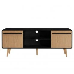 Norrwood TV-Lowboard Amanda - Eiche Dekor / Schwarz -Wohnzimmermöbel boutique en ligne 1000299458 211013 133342000049 DETAILS P000000001000299458