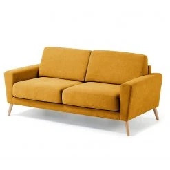 Loftscape Sofa Kaimt (3-Sitzer) - Flachgewebe Leara: Senfgelb