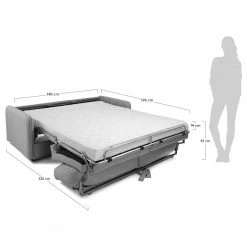 Loftscape Schlafsofa Jobo - Chenille - Chenille Chaja: Hellgrau - Breite: 182 cm -Wohnzimmermöbel boutique en ligne 1000300360 211229 15021300618 SKETCH DETAILS P000000001000300360 sketch