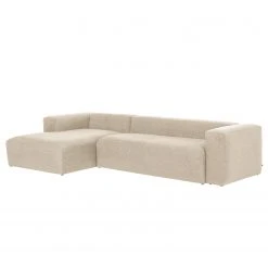 Loftscape Ecksofa Mandal I - Chenille Gratia: Beige - Longchair davorstehend links