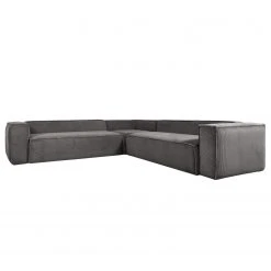 Loftscape Ecksofa Mandal III - Cordstoff Lole: Hellgrau - Breite: 320 cm - Gleichschenklig