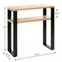 Red Living Konsolentisch Salcha - Metall - Eiche Dekor / Schwarz -Wohnzimmermöbel boutique en ligne 1000300704 211015 104938000572 SKETCH DETAILS P000000001000300704 sketch