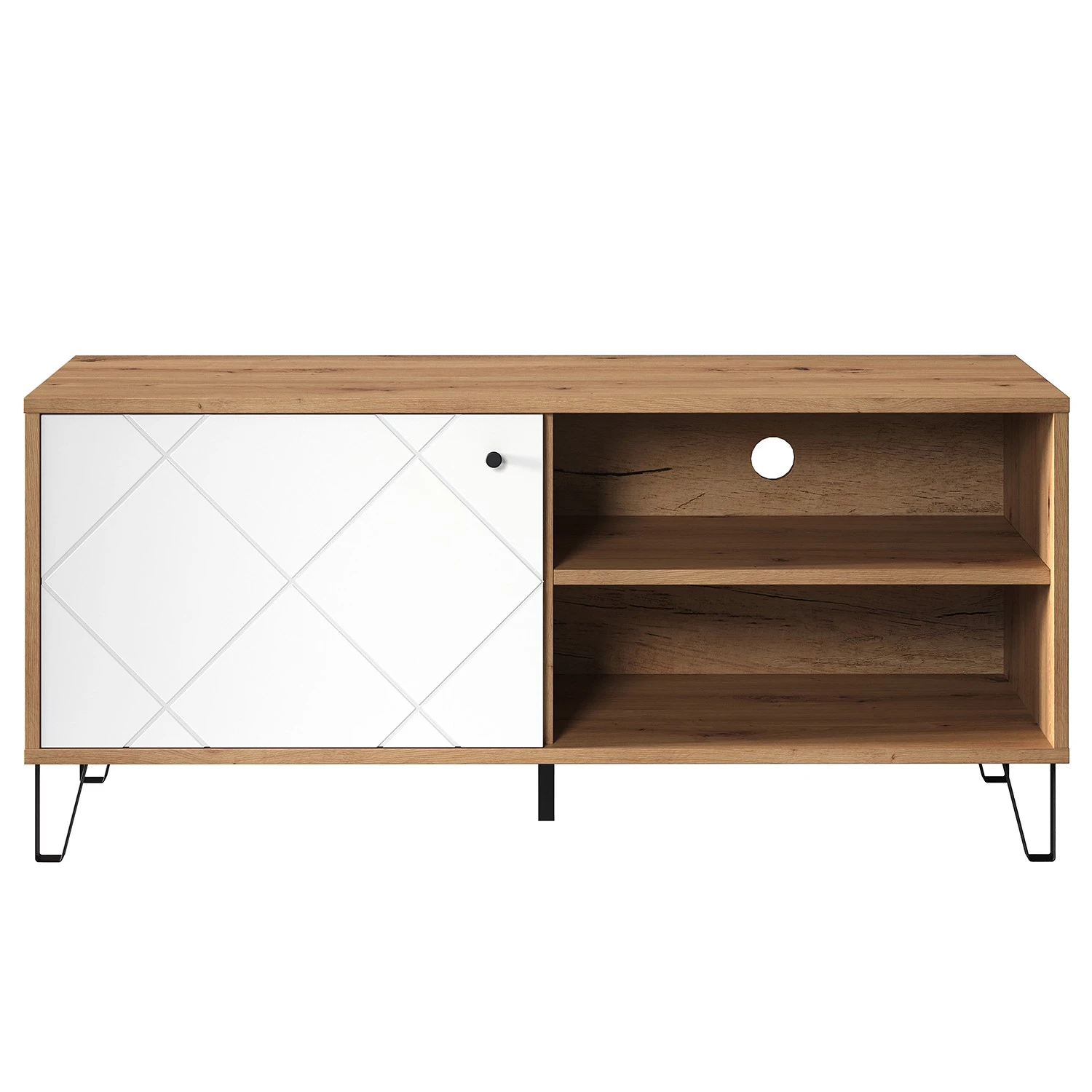 Trendteam TV-Lowboard Touch I - Eiche Artisan Dekor / Weiß 5 Trendteam TV-Lowboard Touch I - Eiche Artisan Dekor / Weiß – Bild 5