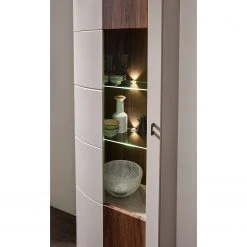 Loftscape Standvitrine Saida - Inkl. Beleuchtung - Kaschmir / Nussbaum Dekor -Wohnzimmermöbel boutique en ligne 1000300921 211020 13343400050 DETAILS P000000001000300921