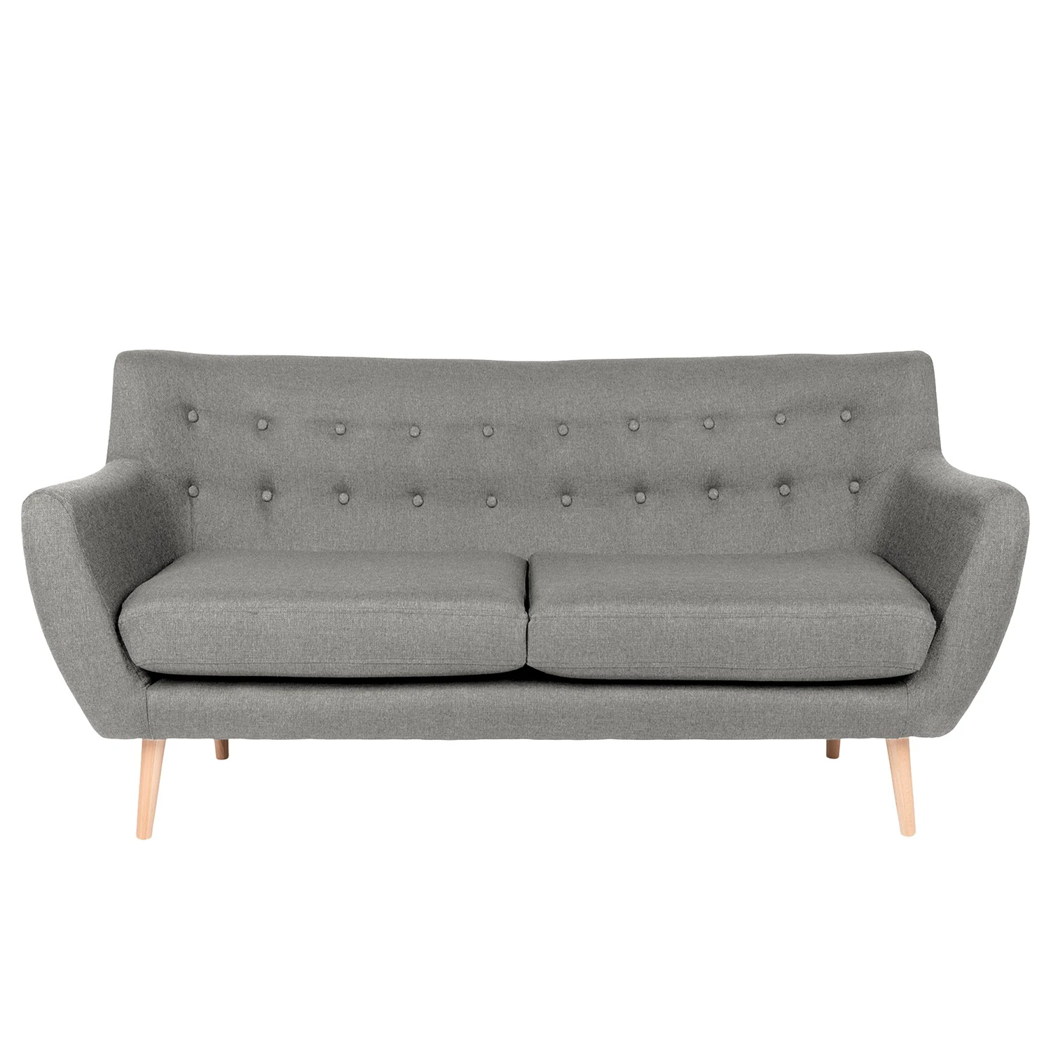 Loftscape Sofa Frida (3-Sitzer) - Samt - Hellgrau 2 Loftscape Sofa Frida (3-Sitzer) - Samt - Hellgrau – Bild 2