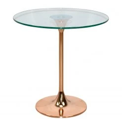 Loftscape Beistelltisch Evansville - Glas / Metall - Kupfer