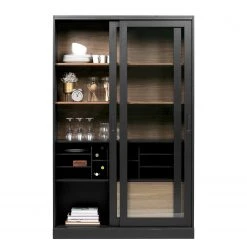 Red Living Vitrinenschrank Bomba - Kiefer massiv - Kiefer Schwarz / Kiefer Dunkel -Wohnzimmermöbel boutique en ligne 1000304182 211029 12341700269 DETAILS P000000001000304182