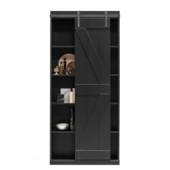 Red Living Garderobenschrank Lofou - Kiefer massiv - Kiefer Schwarz -Wohnzimmermöbel boutique en ligne 1000304185 211029 12341700289 DETAILS P000000001000304185