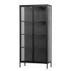 Red Living Vitrinenschrank Ondres - Metall - Schwarz
