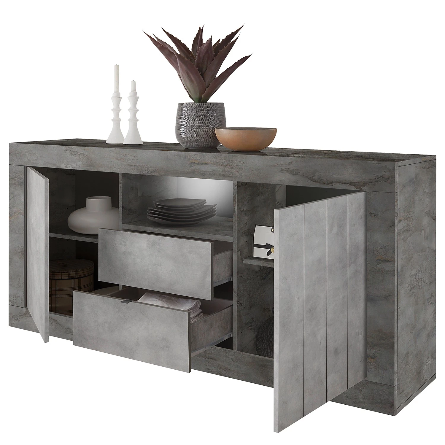LC Spa Sideboard Urbino I - Hellgrau / Dunkelgrau 6 LC Spa Sideboard Urbino I - Hellgrau / Dunkelgrau – Bild 6