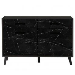 Jack & Alice Sideboard Fintel II - Marmor Schwarz Dekor / Schwarz -Wohnzimmermöbel boutique en ligne 1000307051 211110 08234500083 DETAILS P000000001000307051