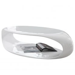 Loftscape Couchtisch Rahoy - Fiberglas - Hochglanz Weiß