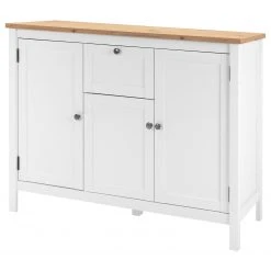 Ridgevalley Sideboard Bombita III - Weiß / Eiche Artisan Dekor