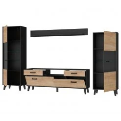 Norrwood Wohnwand Argenteuil I (4-teilig) - Eiche Artisan Dekor / Schwarz 15 Norrwood Wohnwand Argenteuil I (4-teilig) - Eiche Artisan Dekor / Schwarz -Wohnzimmermöbel boutique en ligne 1000310663 211125 145323000039 DETAILS P000000001000310663