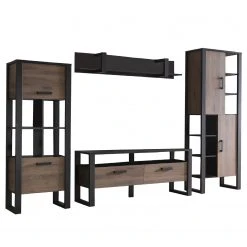 Red Living Wohnwand Norddal III (4-teilig) - Nussbaum Dekor / Schwarz 16 Red Living Wohnwand Norddal III (4-teilig) - Nussbaum Dekor / Schwarz -Wohnzimmermöbel boutique en ligne 1000310667 211125 14554100083 DETAILS P000000001000310667