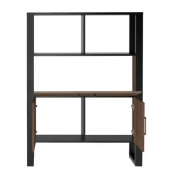 Red Living Wohnwand Norddal IV (3-teilig) - Nussbaum Dekor / Schwarz -Wohnzimmermöbel boutique en ligne 1000310668 211125 145554000124 DETAILS P000000001000310668