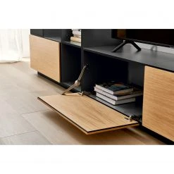 Now! by hülsta Wohnwand now to go colour III (8-teilig) - Hochglanz Diamantgrau / Natureiche -Wohnzimmermöbel boutique en ligne 1000311284 211201 14490200439 DETAILS P000000001000311284