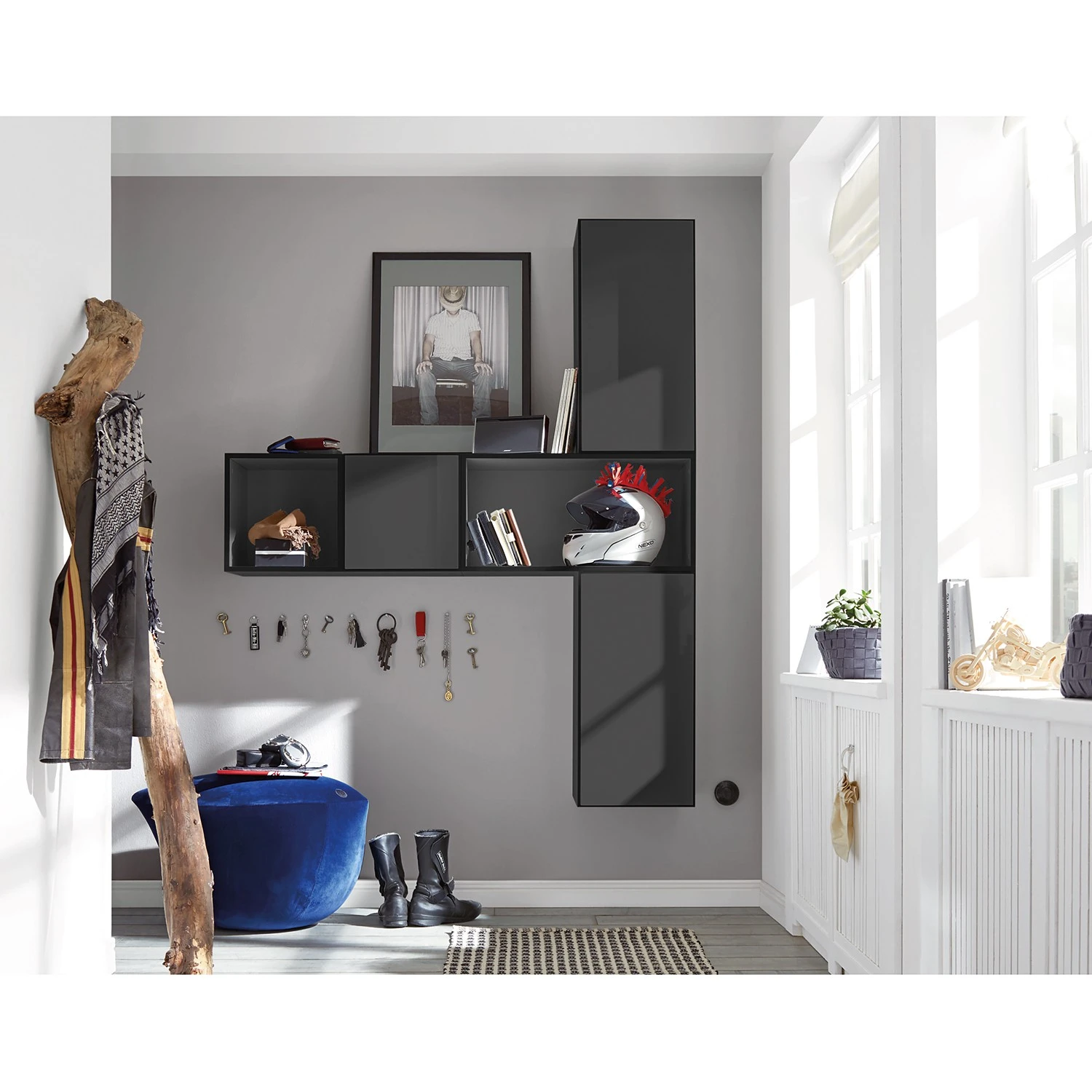 Now! by hülsta Garderobenset now to go colour (5-tlg) - Hochglanz Diamantgrau / Diamantgrau 2 Now! by hülsta Garderobenset now to go colour (5-tlg) - Hochglanz Diamantgrau / Diamantgrau – Bild 2