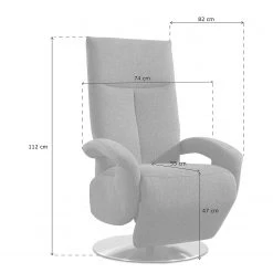 Loftscape Relaxsessel Leesburg - Flachgewebe Amra: Silber - Relaxfunktion - Ohne Aufstehhilfe - Elektrisch verstellbar: 2 Motoren mit Kabel -Wohnzimmermöbel boutique en ligne 1000313404 211217 133901000548 SKETCH DETAILS P000000001000313404 sketch